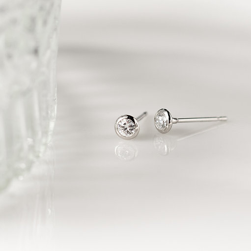 Bezel Diamond Studs
