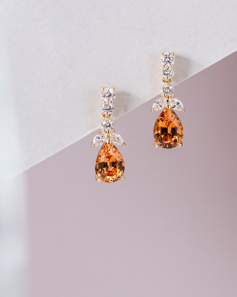 Bellaria Mandarin Garnet Earrings