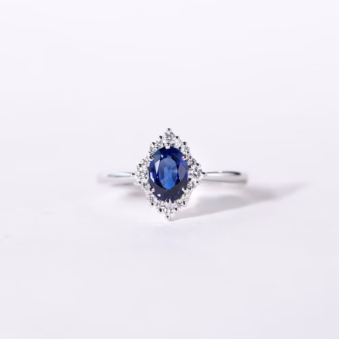 Victoria Blue Sapphire Engagement Ring