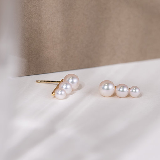 Bar Akoya Pearl Earrings