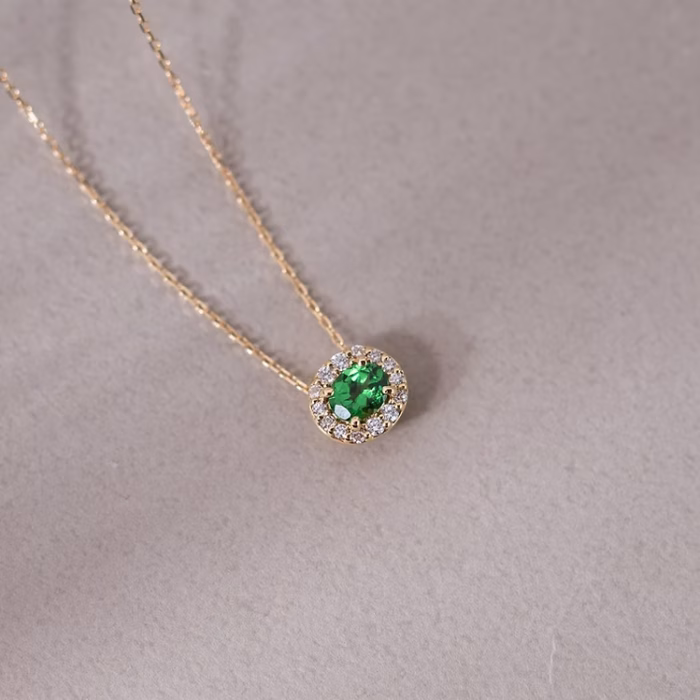 Bon Bon Necklace with Green Garnet