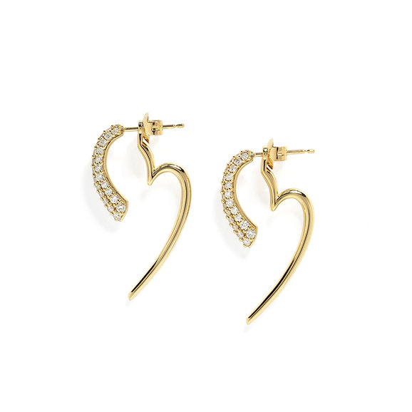 Amo Earrings with Diamonds