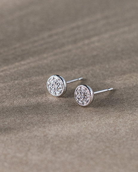 Diamond Millegrain Earrings