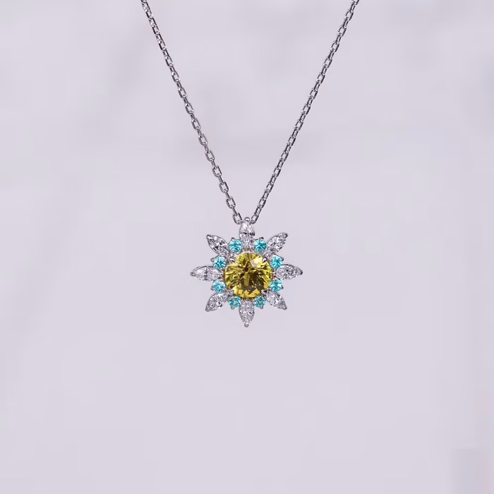 Cosmos Necklace with Yellow Sapphire