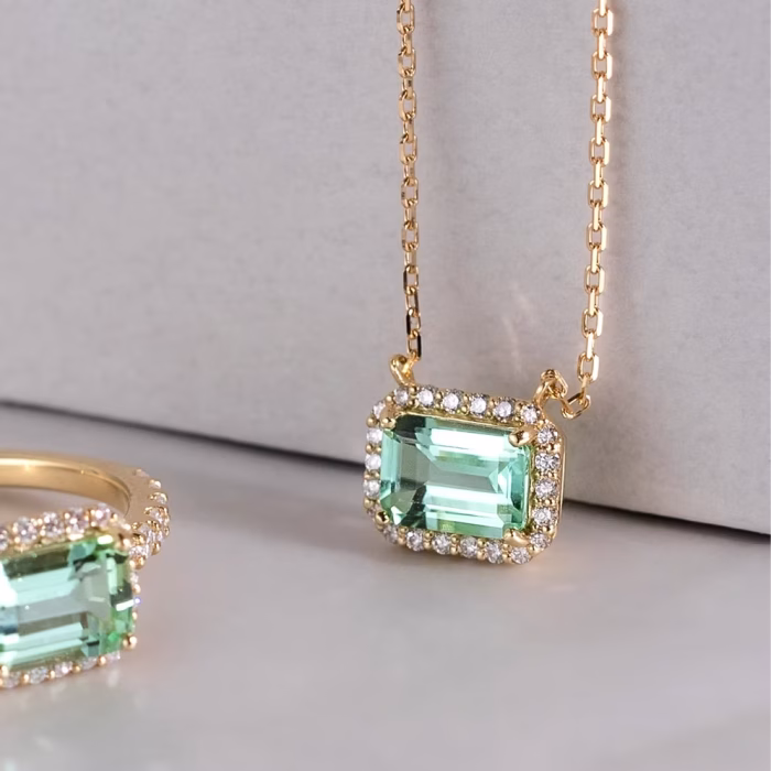 Mint Tourmaline Chunky Necklace