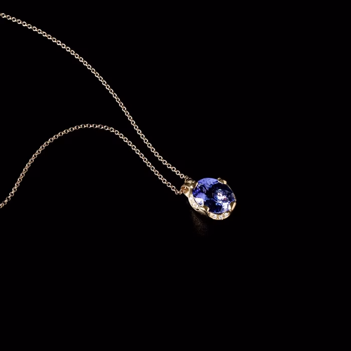 Tanzanite Camellia Necklace